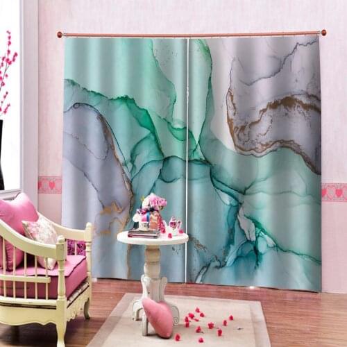 Abstract Pattern 3D Blackout Window Curtains For Living Room office Bedroom Drapes Cortinas High Quality Luxury Curtain