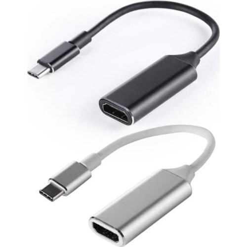 USB-C Type C To HDMI-compatible HD TV Adapter USB 3.1 4K Converter for PC Tablet Mobile Phone USB-C Adapter Video Cables
