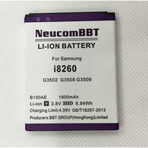 B150AC Battery For Core GT i8260 g3508j G3502 G3508 G3509 G3502U B150AE SM-g3502U 1800mAh GT-I8260 sm-g3502u NeucomBBT