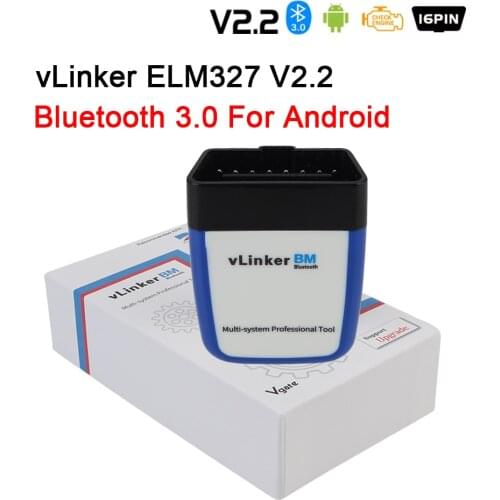 ELM327 V2.2 Car Diagnostic Tool vLinker BM OBD2 Scanner Code Reader Bluetooth 3.0 For BMW Bimmercode Kit