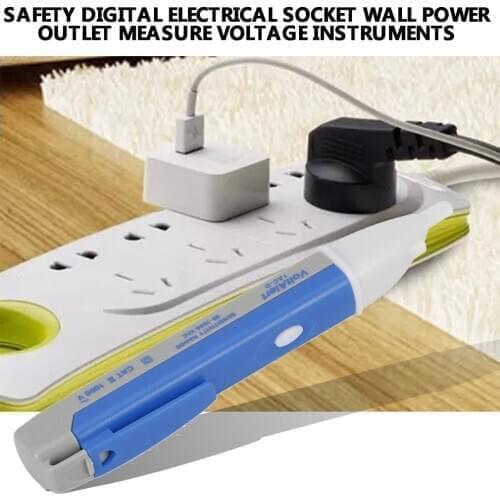 Digital Electrical Socket Wall AC Power Outlet Voltage Detector Sensor Tester Pen 90-1000V Measure Voltage Instruments