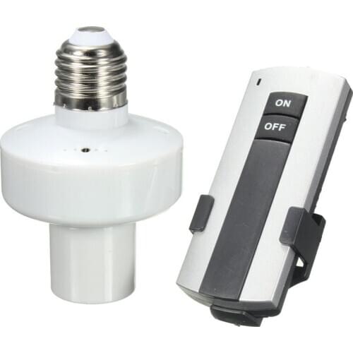 E27 Wireless Remote Control Light Lamp Holder Screw Bulb Holder ON OFF Socket Switch 220V Support Dropshipping