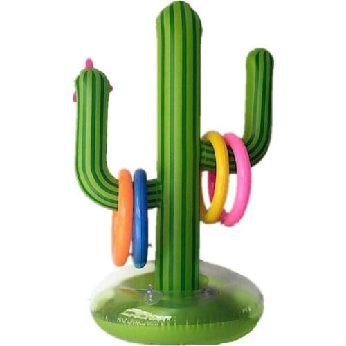 K1KC 5 PCS Inflatable Cactus Ring Toss Game Inflatable Toss Game Pool Toys Luau Party Supplies Indoor Outdoor Game for Kids