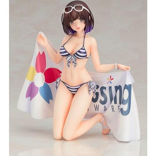 Quality Edition Anime Saenai How to Raise a Boring Girlfriend Flat Megumi Kato Swimsuit bikini Ver Can Cast off action Figure