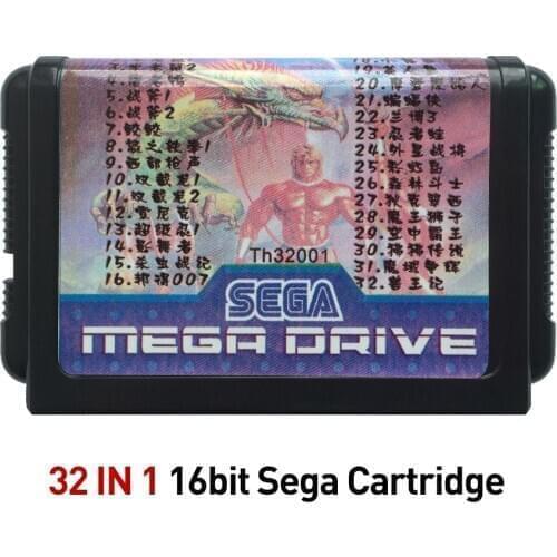 67 in 1 or 32 in 1 cartridge for 16bit Sega Mega Drive for Family Video Game Console Player