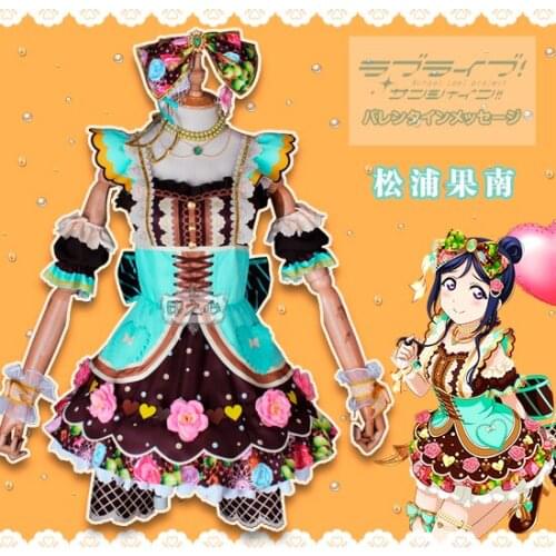 Love Live! Anime Sunshine!! Aqours Kanan Matsuura Chocolate Valentines Day Third Version Uniforms Halloween Free Shipping 2019