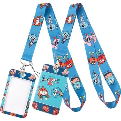 LT416 Anime Icons Novel Neck Strap Lanyards Keychain Holder ID Card Pass Hang Rope Lariat Lanyard Key Ring Gifts Accessories