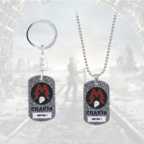 Game Metro Exodus 2033 Key Chain Keychains Fashion Pendant Chain Metal Keychain Keyrings Gift Jewelry for Mens