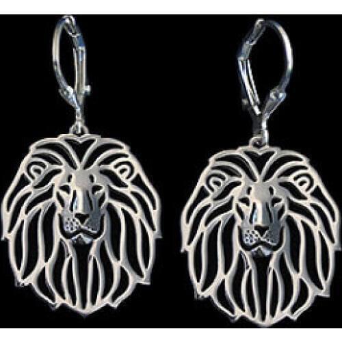 Trendy Lion earrings gold silver plated women fashion jewelry