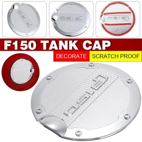 For Ford F150 2015+ 1pc Chrome ABS Car Auto Fuel Gas Filler Tank Door Cap Cover Trim Sticker DIY Moulding Parts Accessories