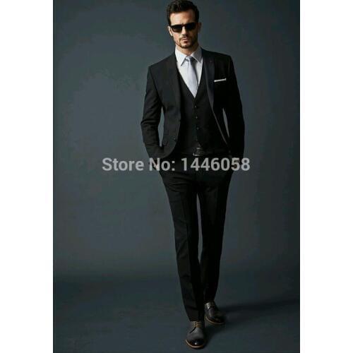 New Arrival Formal Dress For Men Business Suit Groom Suit Classic Wedding Prom Men Suits Tuxedos For Men (Jacket+Pants+Vest+Tie)