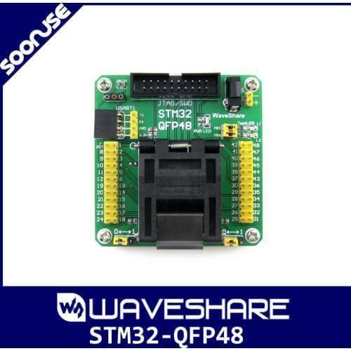 STM32-QFP48, QFP48 LQFP48 STM32 STM32F10xC STM32L15xC Yamaichi IC Test Socket Programming Adapter 0.5mm Pitch