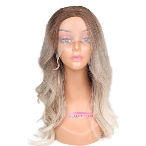 Long Wavy Oganic Hair Synthetic T Lace Wigs for Women Heat Resistant Natural Middle Part Cosplay Party Lolita Hair Wigs