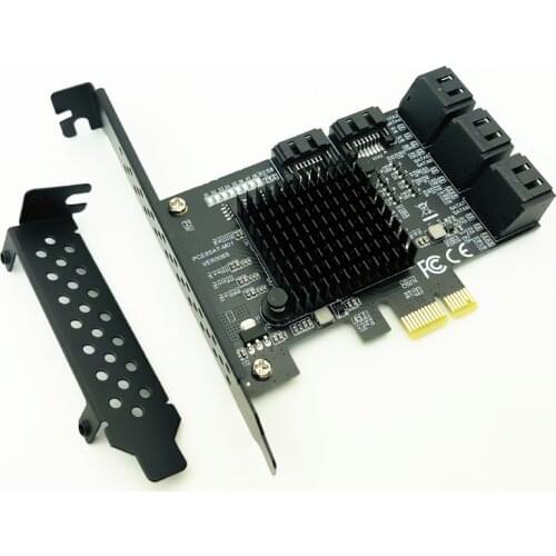 8 Port SATA 3 PCI Express Expansion Card PCI-E SATA Controller PCIE 1X to SATA Card SATA3.0 6Gb Adapter Add On Cards for HDD SSD