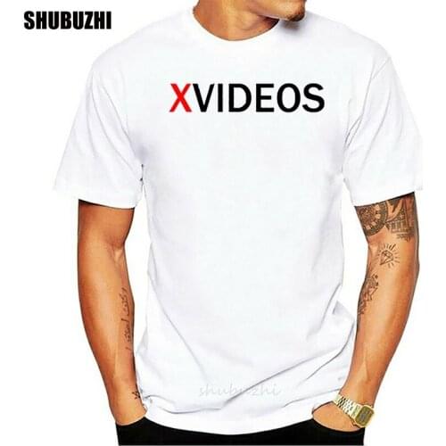 Hot mens fun casual print T-shirt Discount Price White Mens Xvideos Crew Neck Large and Tall Tee Summer Mens T Shirt