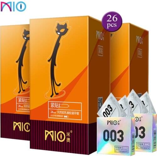 MIO small size Condoms 49mm ultra thin Tight fit Delay Lubricating Penis Sleeve intimate sex product erotic goods for men