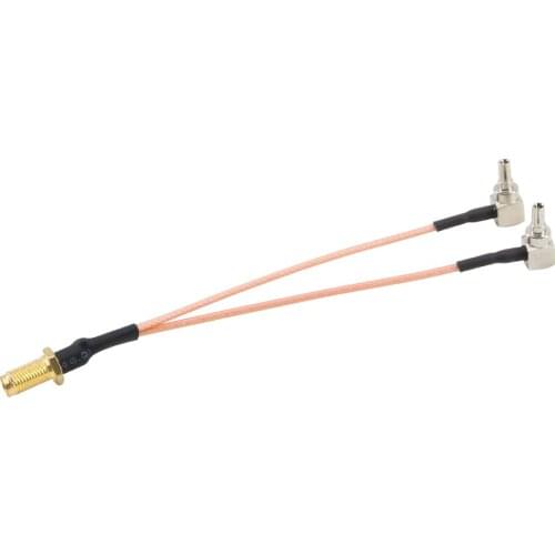 SMA Female To 2 X CRC9 Connector Splitter Y Type Cable Pigtail for HUAWEI/ZTE 3G/4G Modem Antenna