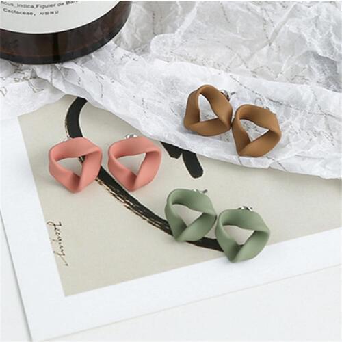 Vintage painting stud earrings 2019 female Fine jewelry accessories earrings for women Irregular mini stud earrings jewelry