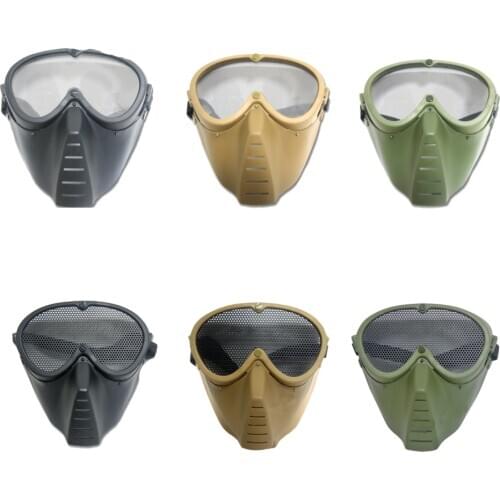 Mesh Full Face Mask Gel BB Soft Water Ball Paintball Air Guns CS Shooting Games Protective Goggles for Kids Toys Outdoor Gift