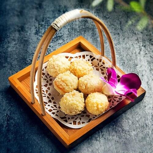 Sushi Bamboo Plate French Fries Basket Plate Sashimi Flat Square Snack Cake Dish Food Tray Sushi Dinnereware Decoration Ornament