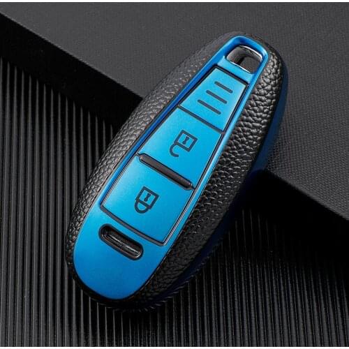 Carbon key fob cover case hood skin protect holder for SUZUKI Swift Sport SX4 SCORSS grand vitara remote car accessori
