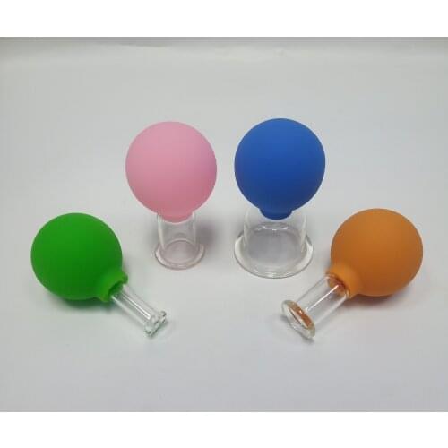 Facial Dedicated Face Lift Rubber Glass Vacuum Massage Cupping Hijama Cups