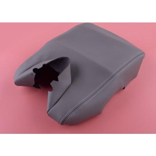 Gray Car Interior Central Console Lid Armrest Cover Protector Microfiber PU Replacement Fit for Acura TL 2009 2010 2011 2012