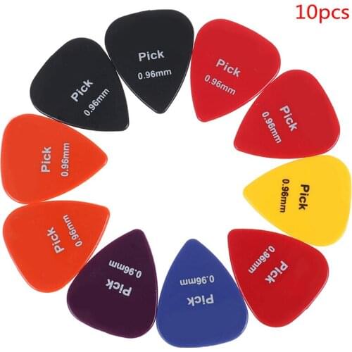 10pcs Non-slip Guitar Pick Black White Plastic Mediator for Acoustic Electric Guitarra Ukulele Accessorie Random Color