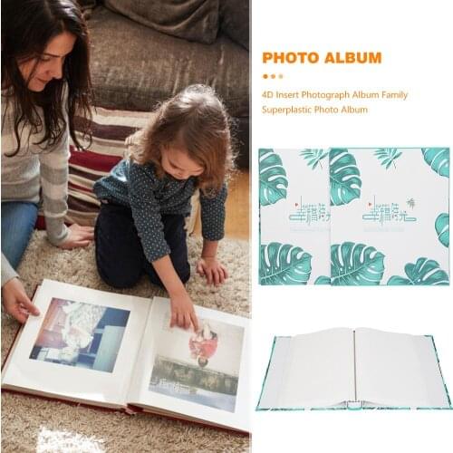 4D Insert Photograph Album Book Style Photo Album Lightweight and Delicate Graceful and Beautiful Family Lovers Memory Scrapbook