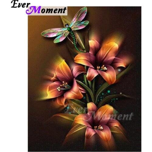 Ever Moment Diamond Painting Full Square Mosaic Cross Stitch Shining Flower Picture Of Rhinestone Diamond Embroidery ASF1755