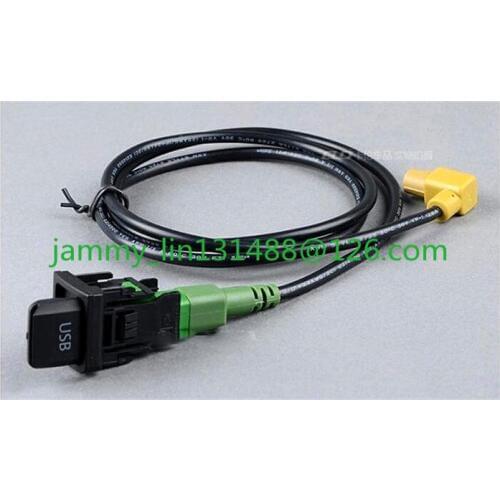 FREE SHIPPING 100% NEW VW OEM USB + Switch Plug & Cable For VW Passat B6 B7 RCD310 RCD510