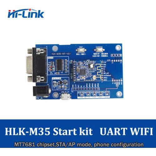 Free shipping Low value UART wifi module support AP/STA HLK-M35 startkit External Antenna IOT
