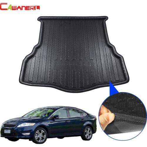 Cawanerl Car Boot Tray Liner Trunk Mat Tail Floor Luggage Cargo Mud Kick Carpet Pad For Ford Mondeo Fusion 2013-2018