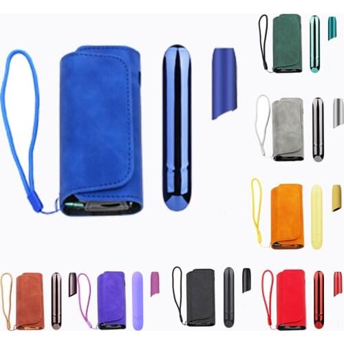 8 Colors Side Cover Cap Flip Bag for Iqos 3.0 Duo Case Holder Double Book Wallet Leather Pouch Accessories