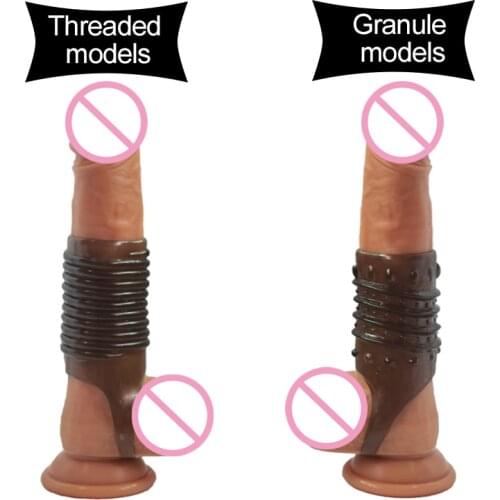 Flexible Sleeve for Penis Toy Sex Shop Penis Enlarger Delay Ejaculation Reusable Cockring Erotic Toys In Couple Sexual Toys