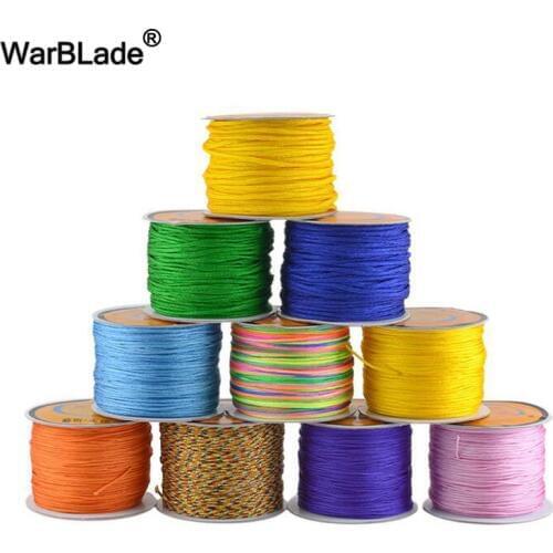 0.8mm 1mm 1.5mm 2mm Cotton Cord Nylon Thread Cord Chinese Knot Plastic String DIY Rope Bead Shamballa Bracelet Jewelry Making