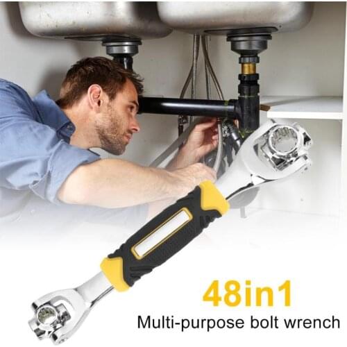 Tiger Wrench Tools 48 in 1 Socket Works with Spline Bolts Torx 360 Degree 6-Point Universial Furniture Car Repair Tools