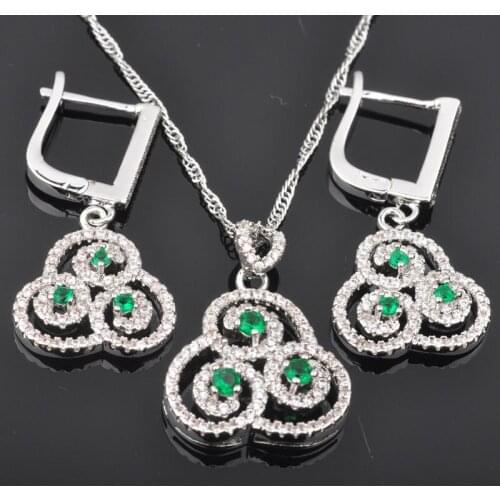 2020 New Cubic Zirconia Bridal Jewelry Sets For Women Wedding Jewelry Crystay Stone Earrings And Ring Set JS0246