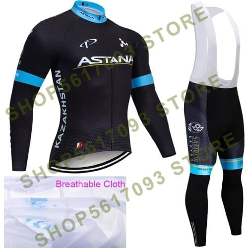 2021 TEAM AG2R Long Sleeve Cycling JERSEY Bike Pants Set Mens 20D Pads Ropa Ciclismo Brathable Cycling Wear Maillot Culotte