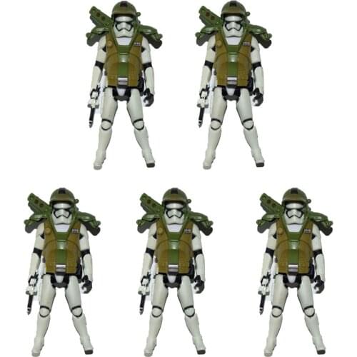 Lot of 5 WARS The Force Awaken Green Armor Up Stromtrooper 3.75" Loose Action Figure TOY XMAS GIFT