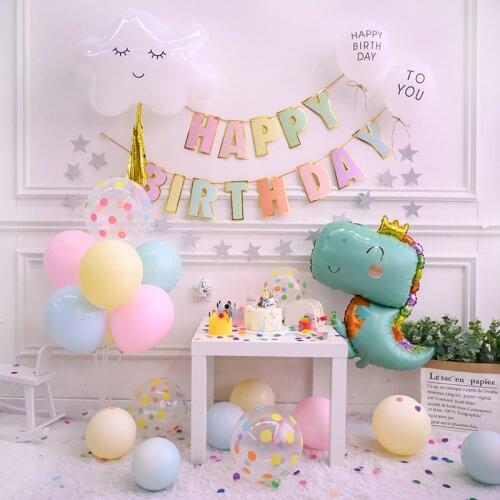 Baby Boy Girl Kids Dinosaur Party Balloon Garland First year 1st 2nd 3rd birthday ins style Decoration