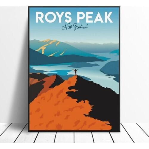 New Zealand Trave Canvas Print Wall Art Poster Picture Modern Minimalist Bedroom Living Room Decoration No Frame