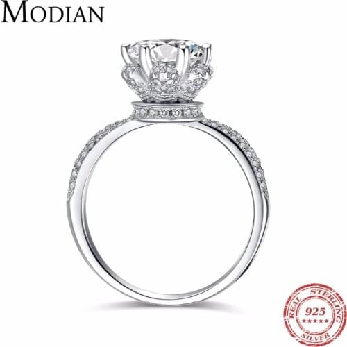 2018 New Fashion Classic Soild 925 Sterling silver wedding Ring CZ Zircon Jewelry party engagement brand Rings for women Gift
