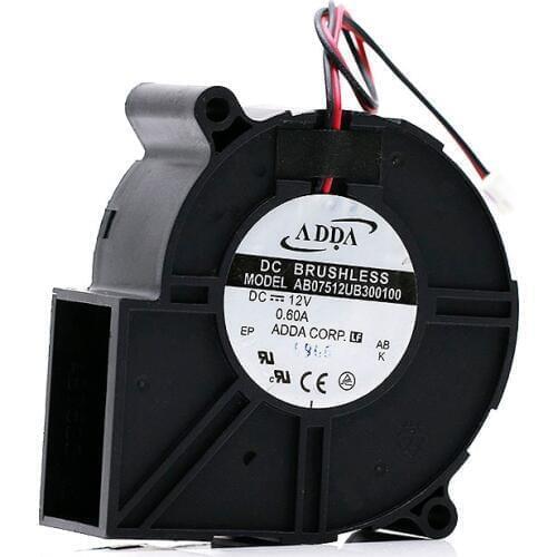 Original for ADDA ab07512ub300100 7530 12V 0.60a large volume turbine cooling fan