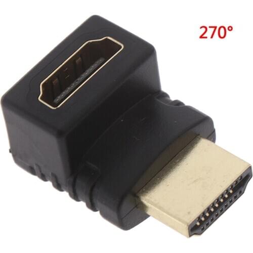 Male To Female 270 Degree HDMI Adapter L-type Supports 3D Ethernet Support Audio Return Channel for 1080p TV HDTV 99 XR649