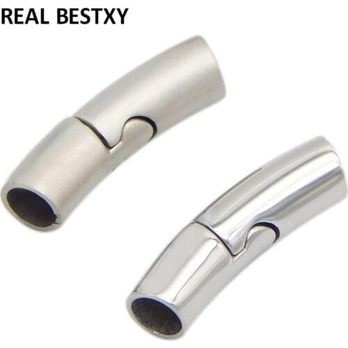 Hole size: 6.2/7.2mm Stainless Steel Magnetic Clasps Charms Connector Buckle For Diy Leather Bracelets Rope Jewelry Making Find