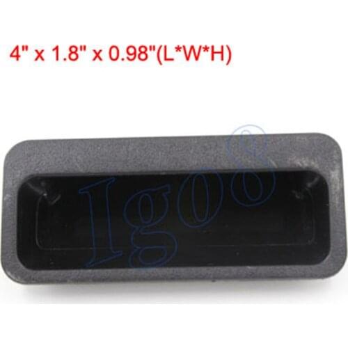 Hot Sales of 4" Rectangle Black Plastic Flush Door Pull Handle for Cabinet Drawer 5PCS