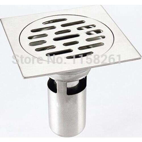 Drains 10*10cm Square Stainless Steel Bathroom Kitchen Floor Drain Cover Strainer Deodorant Linear Drain Grate Waste HJ
