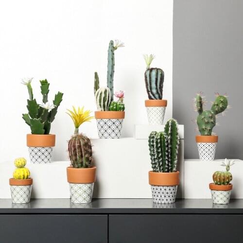Creative Bohemian Ceramic Cactus Simulation Succulent Decoration Home Nordic Potted Desktop Balcony Decoration
