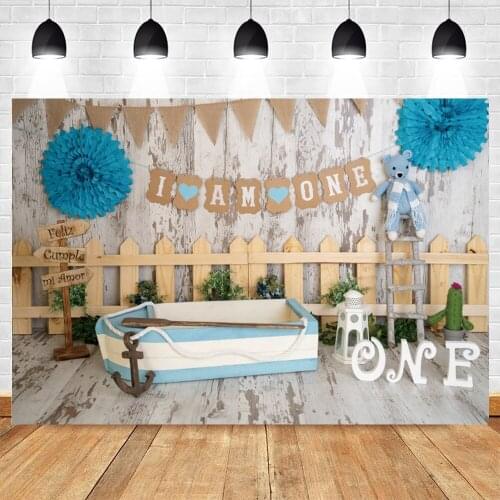 Wood Board Room Interior Sea Seaside Boat Baby 1st Birthday Photography Backdrop Vinyl Background For Photo Studio Photophone